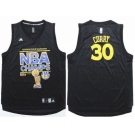 BA Golden State Warrlors #30 Stephen Curry Black 2015 NBA Finals Champions Stitched Jerseys