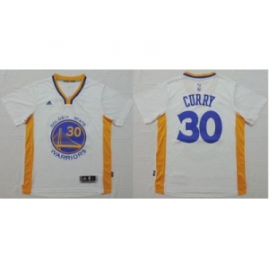BA Golden State Warrlors #30 Stephen Curry White Short Sleeve Stitched Jerseys