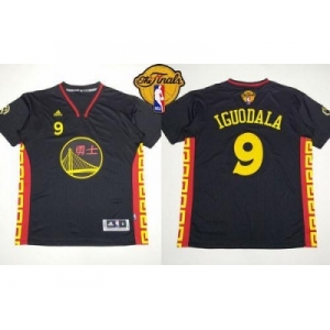 BA Golden State Warrlors #9 Andre Iguodala Black Slate Chinese New Year The Finals Patch Stitched Jerseys