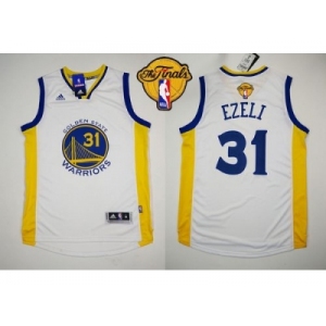 BA Revolution 30 Golden State Warrlors #31 Festus Ezeli White The Finals Patch Stitched Jerseys