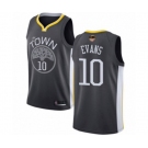 Golden State Warriors #10 Jacob Evans Authentic Black Basketball 2019 Basketball Finals Bound Jersey - Statement Edition