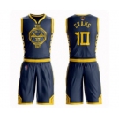 Golden State Warriors #10 Jacob Evans Authentic Navy Blue Basketball Suit 2019 Basketball Finals Bound Jersey - City Edition