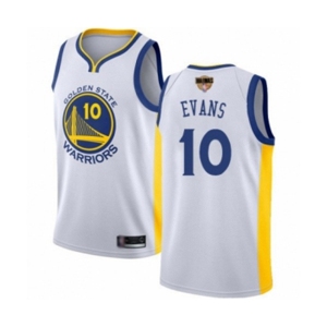 Golden State Warriors #10 Jacob Evans Authentic White Basketball 2019 Basketball Finals Bound Jersey - Association Edition