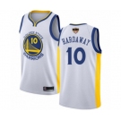 Golden State Warriors #10 Tim Hardaway Authentic White 2019 Basketball Finals Bound Basketball Jersey - Association Edition