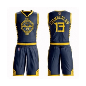 Golden State Warriors #13 Wilt Chamberlain Swingman Navy Blue Basketball Suit 2019 Basketball Finals Bound Jersey - City Edition