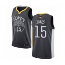 Golden State Warriors #15 Damian Jones Swingman Black 2019 Basketball Finals Bound Basketball Jersey - Statement Edition