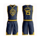 Golden State Warriors #15 Latrell Sprewell Authentic Navy Blue Basketball Suit 2019 Basketball Finals Bound Jersey - City Edition