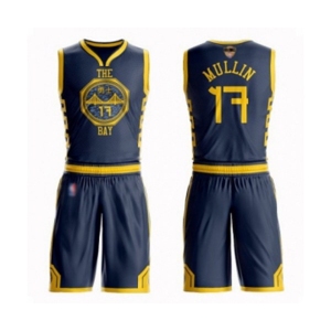 Golden State Warriors #17 Chris Mullin Authentic Navy Blue Basketball Suit 2019 Basketball Finals Bound Jersey - City Edition