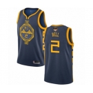 Golden State Warriors #2 Jordan Bell Authentic Navy Blue Basketball 2019 Basketball Finals Bound Jersey - City Edition