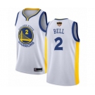 Golden State Warriors #2 Jordan Bell Authentic White 2019 Basketball Finals Bound Basketball Jersey - Association Edition