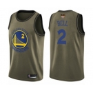 Golden State Warriors #2 Jordan Bell Swingman Green Salute to Service 2019 Basketball Finals Bound Basketball Jersey