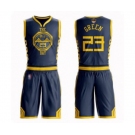 Golden State Warriors #23 Draymond Green Authentic Navy Blue Basketball Suit 2019 Basketball Finals Bound Jersey - City Edition