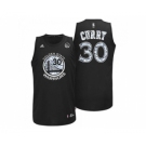 Golden State Warriors #30 Stephen Curry Black Diamond Fashion Stitched NBA Jersey