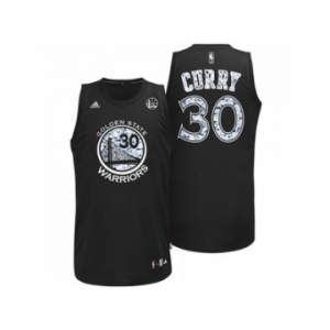 Golden State Warriors #30 Stephen Curry Black Diamond Fashion Stitched NBA Jersey