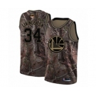 Golden State Warriors #34 Shaun Livingston Swingman Camo Realtree Collection Basketball 2019 Basketball Finals Bound Jersey