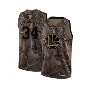 Golden State Warriors #34 Shaun Livingston Swingman Camo Realtree Collection Basketball 2019 Basketball Finals Bound Jersey