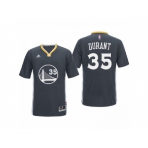 Golden State Warriors #35 Kevin Durant 2016 Alternate Black Sleeved Jersey