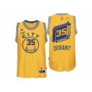 Golden State Warriors #35 Kevin Durant Hardwood Classics Swingman Gold Jersey