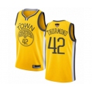 Golden State Warriors #42 Nate Thurmond Yellow Swingman 2019 Basketball Finals Bound Jersey - Earned Edition