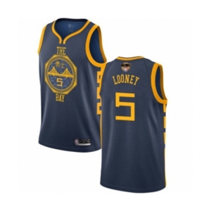 Golden State Warriors #5 Kevon Looney Authentic Navy Blue Basketball 2019 Basketball Finals Bound Jersey - City Edition