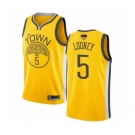 Golden State Warriors #5 Kevon Looney Yellow Swingman 2019 Basketball Finals Bound Jersey - Earned Edition