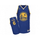 Men Adidas Golden State Warriors #6 Nick Young Swingman Royal Blue Road NBA Jersey