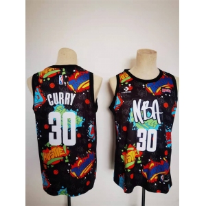 Men Golden State Warriors #30 Stephen Curry 2022 NBA All-Star Jersey Kit Pop Culture Street Art Black