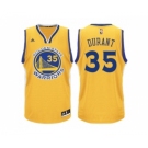 Men Golden State Warriors #35 Kevin Durant Gold New Swingman Jersey