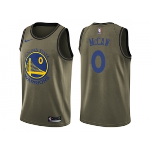 Men Nike Golden State Warriors #0 Patrick McCaw Green Salute to Service NBA Swingman Jerseys