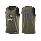 Men Nike Golden State Warriors #11 Klay Thompson Green Salute to Service NBA Swingman Jerse