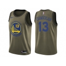 Men Nike Golden State Warriors #13 Wilt Chamberlain Green Salute to Service NBA Swingman Jersey