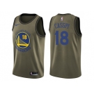 Men Nike Golden State Warriors #18 Omri Casspi Green Salute to Service NBA Swingman Jersey