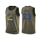 Men Nike Golden State Warriors #23 Draymond Green Green Salute to Service NBA Swingman Jersey