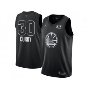 Men Nike Golden State Warriors #30 Stephen Curry Black NBA Jordan Swingman 2018 All-Star Game Jersey