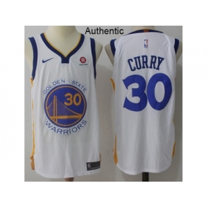 Men Nike Golden State Warriors #30 Stephen Curry White NBA Authentic Association Edition Jersey