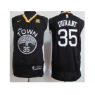 Men Nike Golden State Warriors #35 Kevin Durant Black Stitched NBA Swingman Jersey