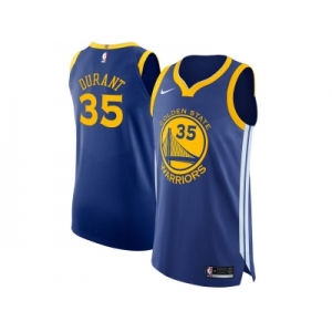 Men Nike Golden State Warriors #35 Kevin Durant Blue NBA Authentic Icon Edition Jersey