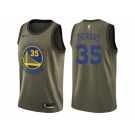 Men Nike Golden State Warriors #35 Kevin Durant Green Salute to Service NBA Swingman Jersey