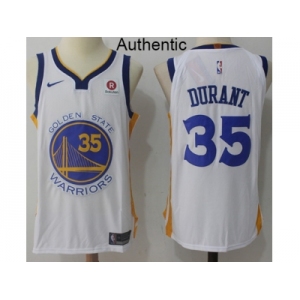 Men Nike Golden State Warriors #35 Kevin Durant White NBA Authentic Association Edition Jersey