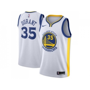 Men Nike Golden State Warriors #35 Kevin Durant White NBA Swingman Association Edition Jersey