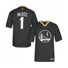 Men's Adidas Golden State Warriors #1 JaVale McGee Authentic Black Alternate NBA Jersey