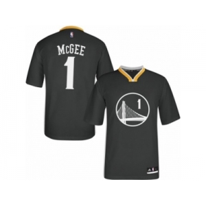 Men's Adidas Golden State Warriors #1 JaVale McGee Authentic Black Alternate NBA Jersey