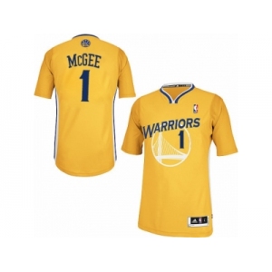 Men's Adidas Golden State Warriors #1 JaVale McGee Authentic Gold Alternate NBA Jersey