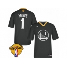 Men's Adidas Golden State Warriors #1 JaVale McGee Swingman Black Alternate 2017 The Finals Patch NBA Jersey