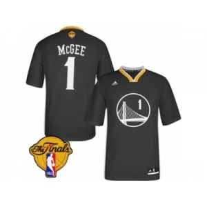 Men's Adidas Golden State Warriors #1 JaVale McGee Swingman Black Alternate 2017 The Finals Patch NBA Jersey