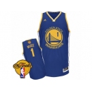 Men's Adidas Golden State Warriors #1 JaVale McGee Swingman Royal Blue Road 2017 The Finals Patch NBA Jersey