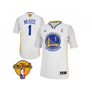 Men's Adidas Golden State Warriors #1 JaVale McGee Swingman White Alternate 2017 The Finals Patch NBA Jersey