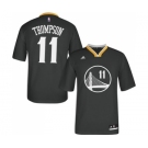 Men's Adidas Golden State Warriors #11 Klay Thompson Authentic Black Alternate NBA Jersey