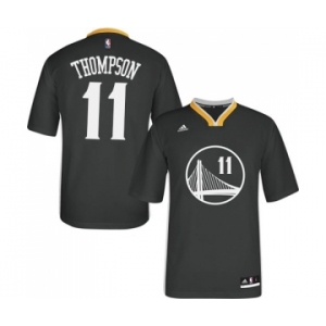 Men's Adidas Golden State Warriors #11 Klay Thompson Authentic Black Alternate NBA Jersey