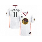 Men's Adidas Golden State Warriors #11 Klay Thompson Authentic White 2017 Chinese New Year NBA Jersey